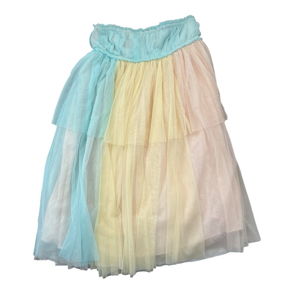 Anthropologie Pernille Rosenkilde Strapless Pastel Tulle Dress Large NWOT - Picture 7 of 10